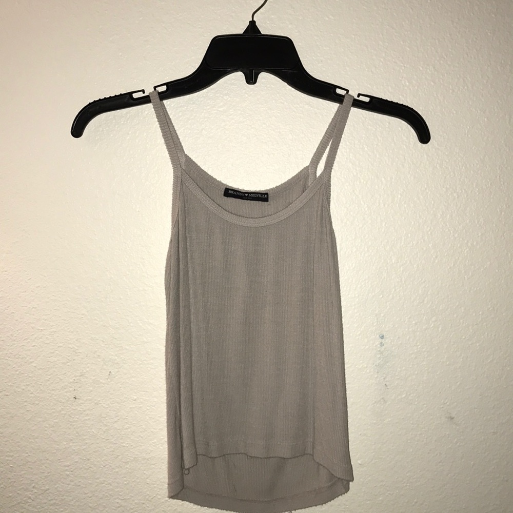 Light gray Brandy spaghetti strap tank